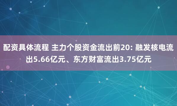 配资具体流程 主力个股资金流出前20: 融发核电流出5.66亿元、东方财富流出3.75亿元